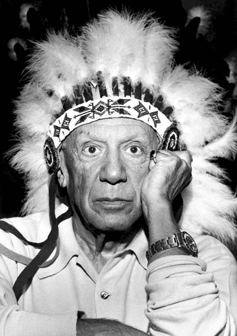 Pablo Picasso, Rolex GMT-Master au poignet (Source : Rolex Magazine)