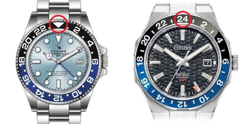 Indicateur de la lunette GMT à déplacer