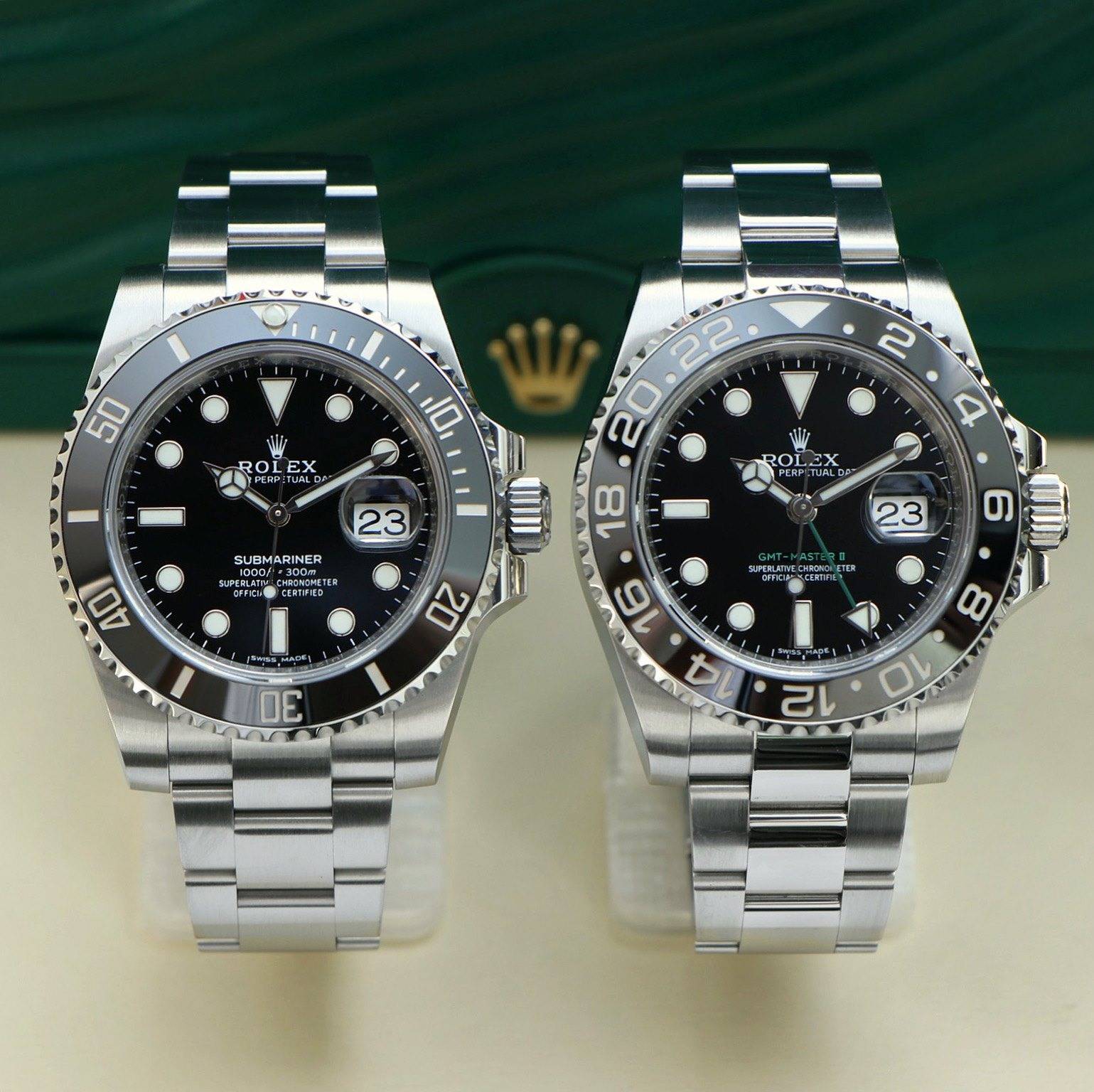 Rolex Submariner 116610LN vs Rolex GMT-Master II 116710LN (Source : Everest Horology Products)