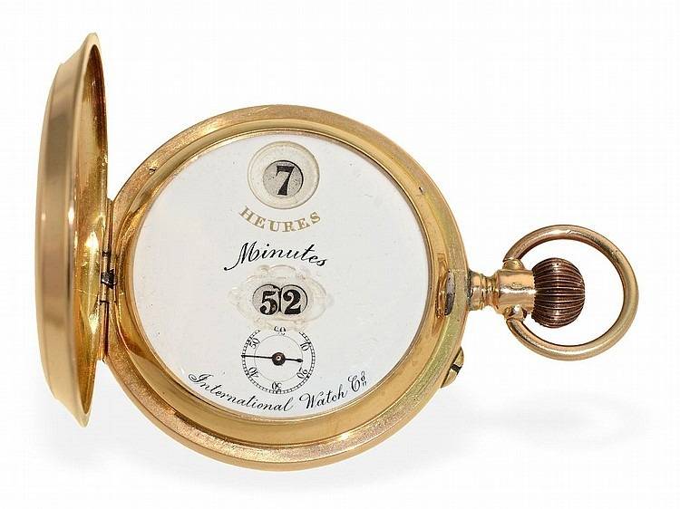 Montre à heure sautante de Josef Pallweber par IWC (Source : Invaluable)