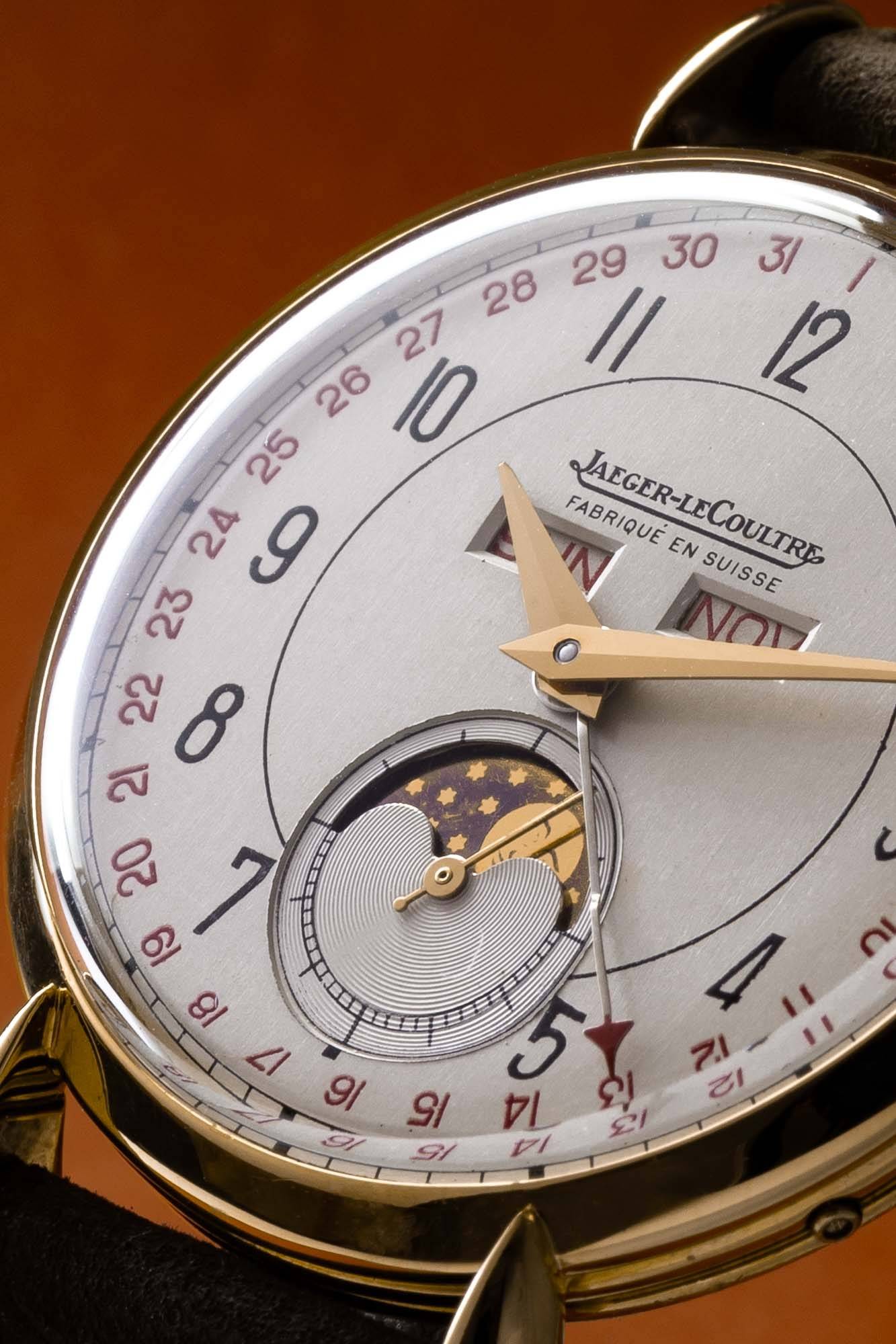 Montre Jaeger-LeCoultre triple date Moonphase, Circa 1950 (Source : Amsterdam Watch Company)