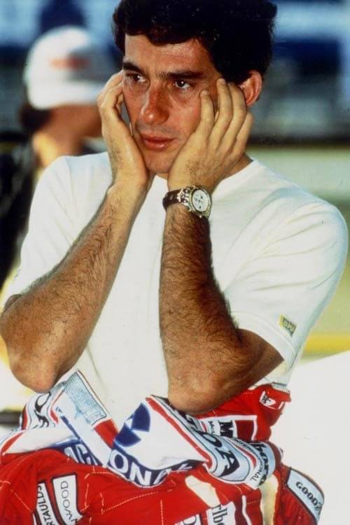 Ayrton Senna portant un chronographe TAG Heuer S/El à affichage ana-digi (Source : TAG Heuer)