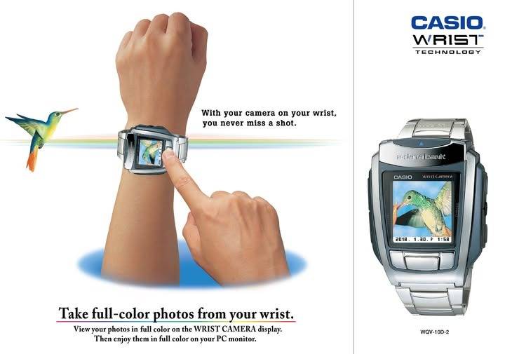 Affiche Casio WQV-10D-2, circa 2001 (Source : Facebook - @Casio Watches Hong Kong - Javy's)