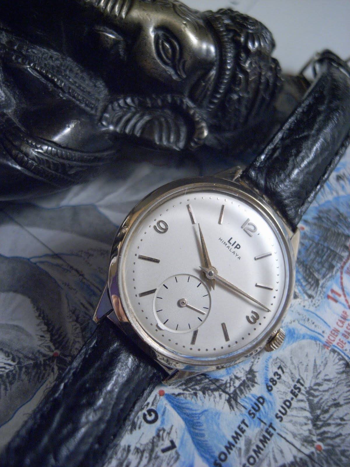 Montre Lip Himalaya, circa 1950 (Source : Montres Mécaniques Vintage - Blogspot)