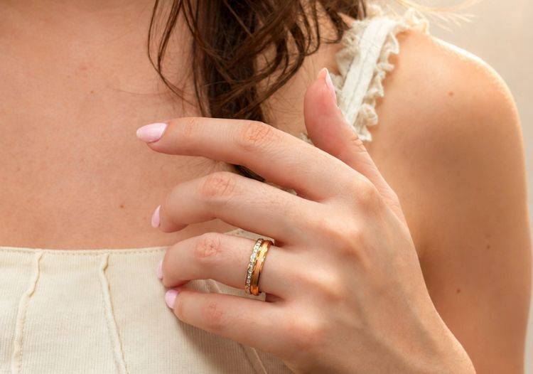 Three-Tone Gold Women's Wedding 