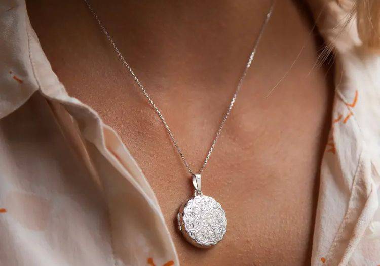 Pendentif photo argent