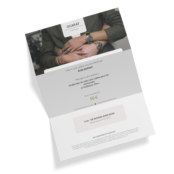 E-carte cadeau Ocarat